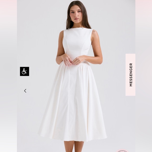 House of CB Cindy Dress in White- Size Small- Brand New Unworn - Picture 1 of 6